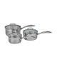 Premium Steel Induction 3 Piece Saucepan Set Size 16x7.5cm by Swiss Diamond