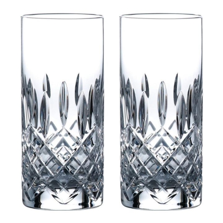 R&D Collection Highclere Pair of Crystal Highballs Size 7X16cm by Royal Doulton