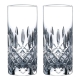 R&D Collection Highclere Pair of Crystal Highballs Size 7X16cm by Royal Doulton