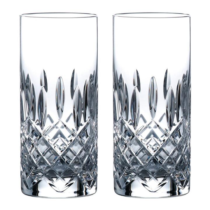 R&D Collection Highclere Pair of Crystal Highballs Size 7X16cm by Royal Doulton