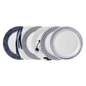 Pacific Set of 6 Dinner Plates Size 28cm by Royal Doulton