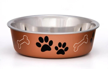 Metallic Bella Dog Bowl Copper Size Small by Loving Pets-Small