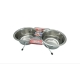 Stainless Steel Double Diner Dog Bowl 2 Litre by Loving Pets-2L