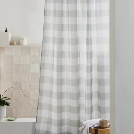 Shower Curtain Gingham Size 180X200cm by MyHouse