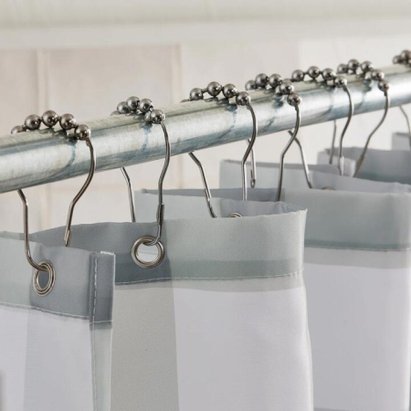 Shower Curtain 12 Piece Ring Set Size 4X7cm by MyHouse