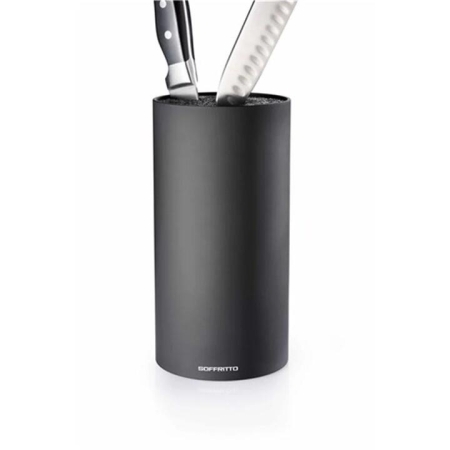 Universal Plastic Knife Holder Size 11.4X22.5cm in Black by Soffritto-Black