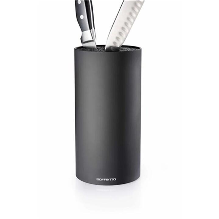 Universal Plastic Knife Holder Size 11.4X22.5cm in Black by Soffritto-Black