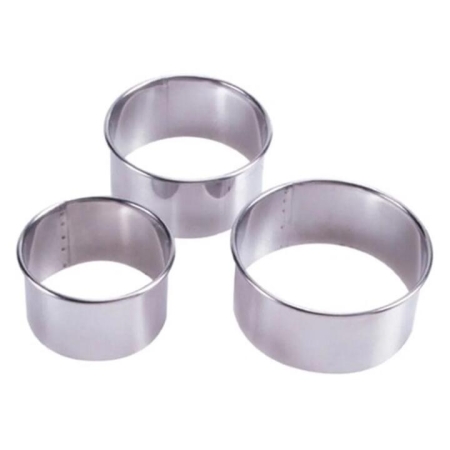 Essential Plain Scone Cutter & Food Rings Set of 3 by Scullery