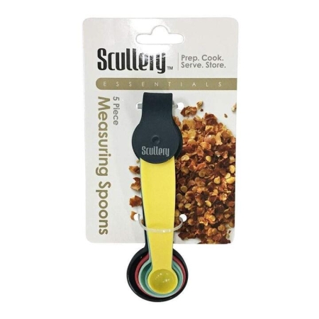 Essentials Measuring Spoons 5 Piece Set Colour by Scullery