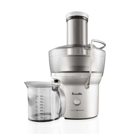 The Juice Fountain Compact in Silver Mesh by Breville-Silver