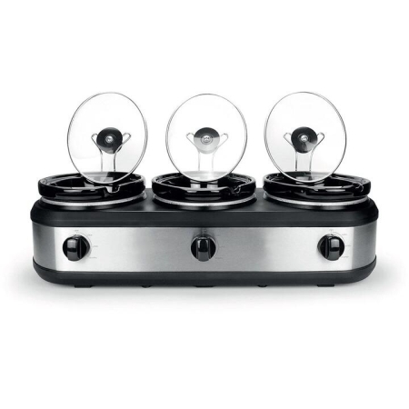 2.5L Electric 3-Pot Slow Cooker Size 66.7X30.3X22.1cm by Healthy Choice