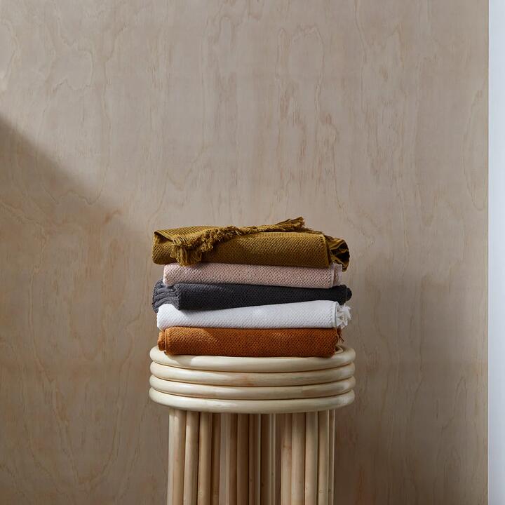 Maya Textured Face Washer Khaki Size 33X33cm by MyHouse-Face Washer