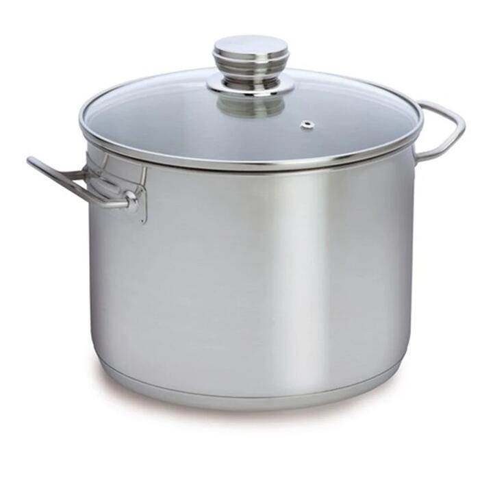Gourmet 7.6L Stainless Steel Stockpot with Glass Lid Size 24X18cm by Baccarat