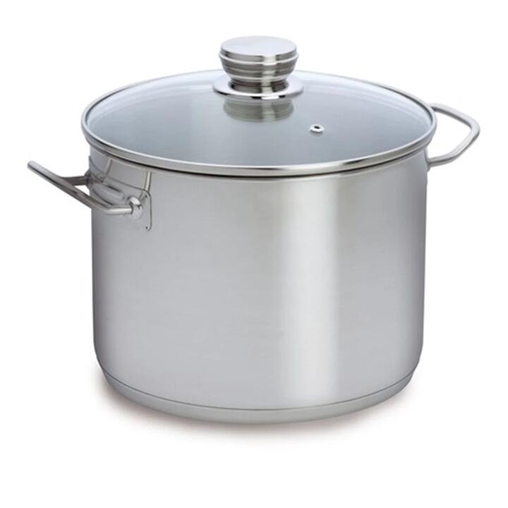 Gourmet 12 Litre Stainless Steel Stockpot with Glass Lid Size 28cm by Baccarat