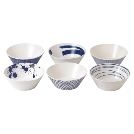 Pacific Set of 6 Noodle Bowls Size 21cm by Royal Doulton