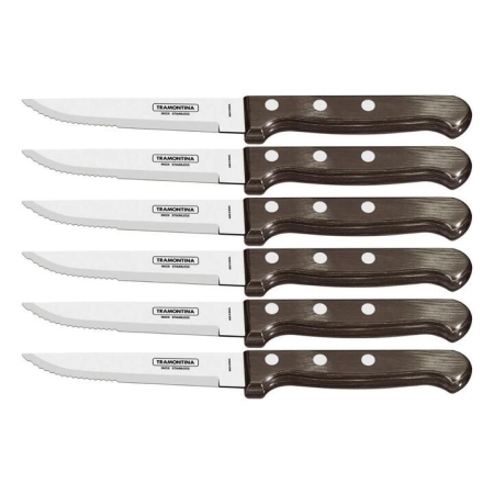 Churrasco Gaucho 6 Piece Jumbo Steak Knife Set Size 12cm by Tramontina
