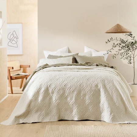 Adorn Living Maria Coverlet Set White-Super King