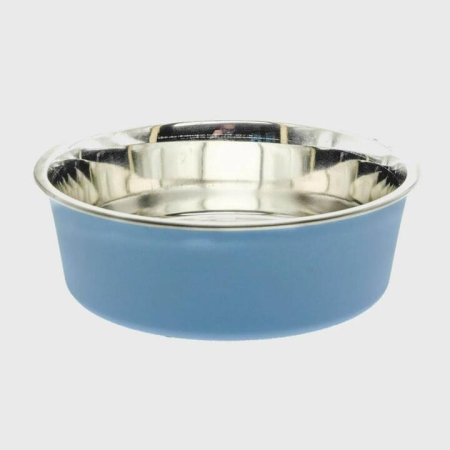 Bella Dog Bowl Plain Murano Size Large in Blue by Loving Pets-Blue/Large
