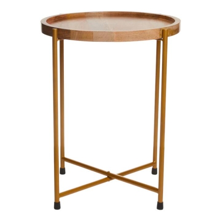 Wood Side Table Size 36X36X46cm by Home Beautiful
