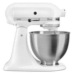 KSM45 Classic Stand Mixer Size 35.3X35.8X22.1cm in White by KitchenAid-White