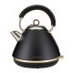 Ascend Soft Gold Kettle 1.5L Satin Size 24X22X27cm in Black by Morphy Richards-Black