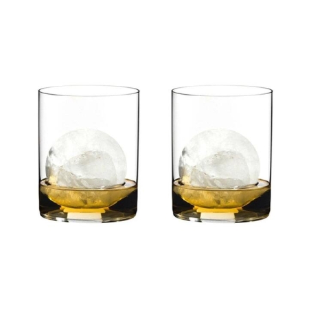 H2O Classic Bar 2 Piece Crystal Whisky Glass Set 430ml Size 17.6X8.9X11.2cm by Riedel