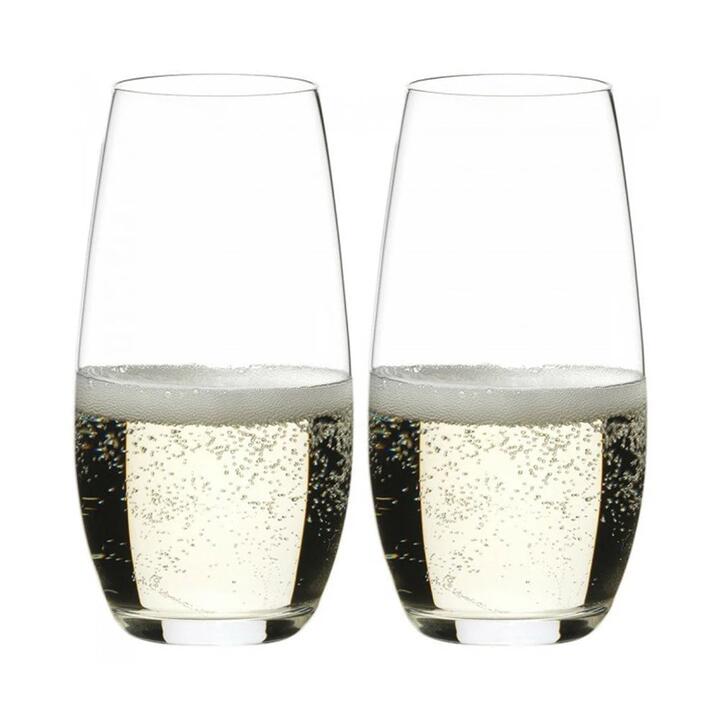 O Series Crystal Glass 2-Piece Champagne Glass Set Size 264ml by Riedel