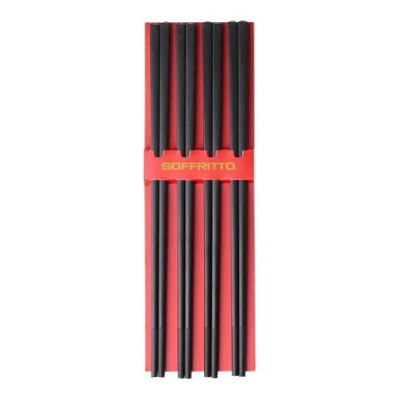 Chopsticks Set of 4 in Black by Soffritto-Black