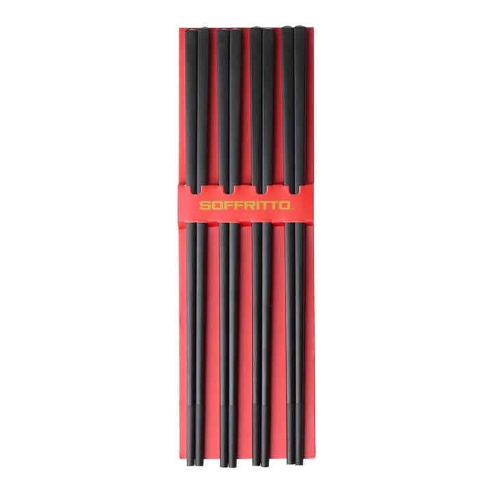 Chopsticks Set of 4 in Black by Soffritto-Black