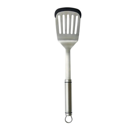A Series Stainless Steel Spatula with Silicone Rim Size 31.8X11X6cm by Soffritto