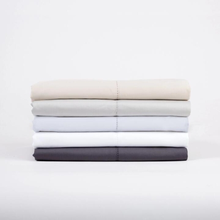 Luxury Cotton Sateen Sheet Set Double Storm by Home Beautiful-Double