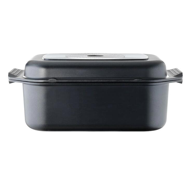 Non Stick Roaster & Grill Size 34X24X12cm in Black by Bessemer-Black