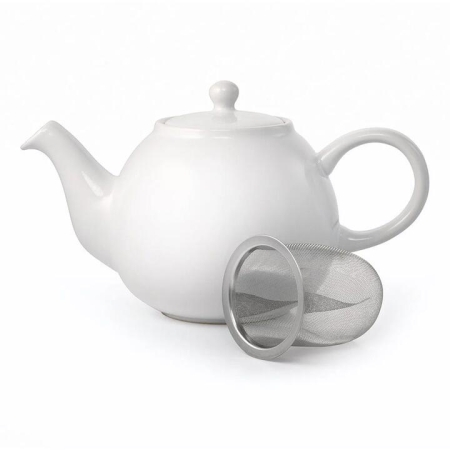 Grace Teapot 1L Size 13.0X12.6cm in White by Ambrosia-White