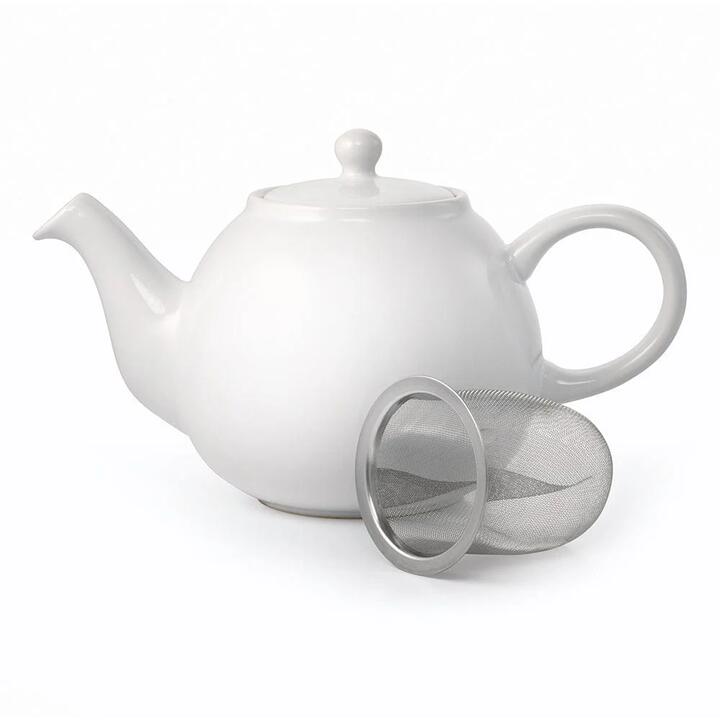 Grace Teapot 1L Size 13.0X12.6cm in White by Ambrosia-White