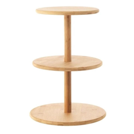 Karira 3 Tier Bamboo Cake Stand Size 32X60cm by Ambrosia