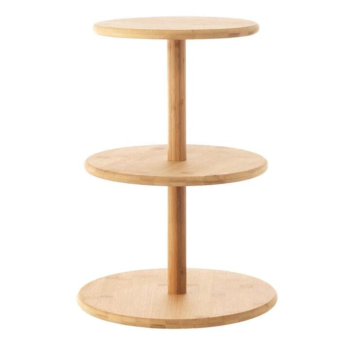 Karira 3 Tier Bamboo Cake Stand Size 32X60cm by Ambrosia