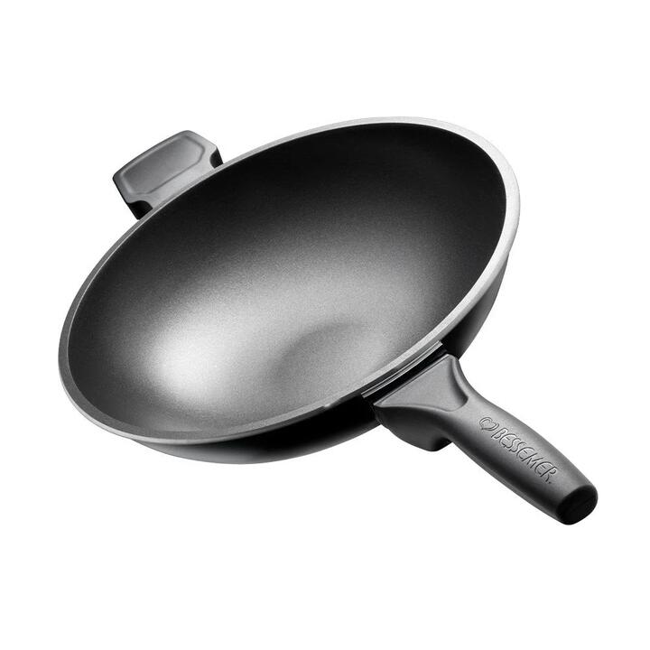 Non Stick Stir Fry Pan Ebony Size 32X9cm by Bessemer