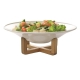 Zest Porcelain Bowl with Stand Size 26X26X8cm by Ambrosia