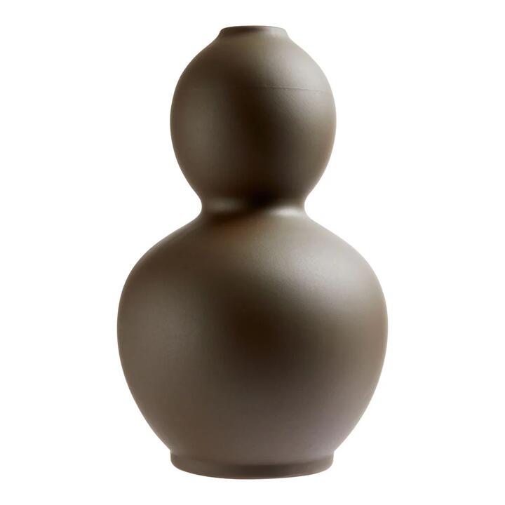 Bemboka Gourd Vase Ironbark Size 22X22X35cm by Neale Whitaker