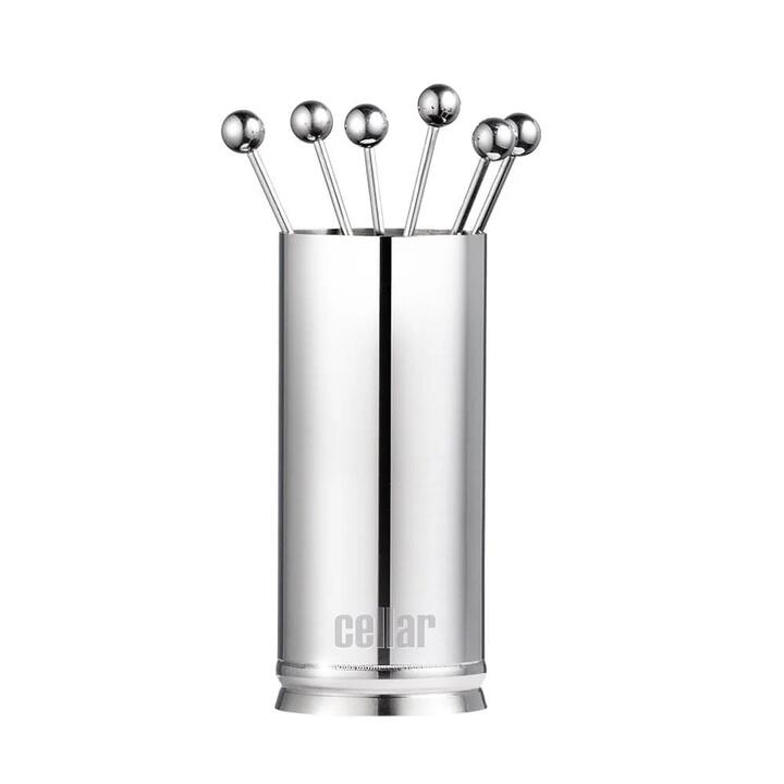 Premium Stainless Steel Martini Picks Set of 6 by Cellar