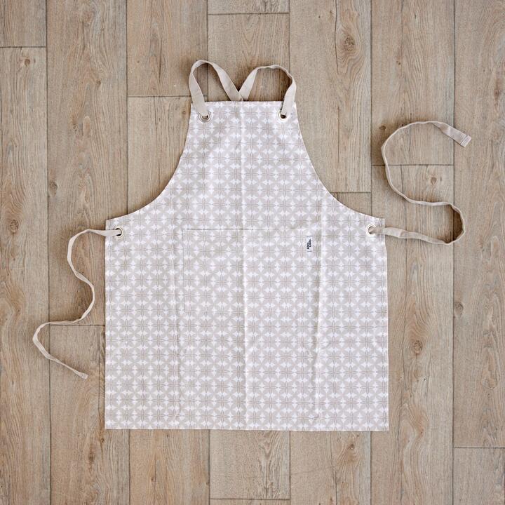 Geometric Apron Dove Size 70X80cm 100% Cotton by Alex Liddy