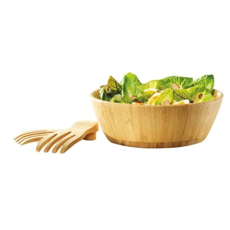Karira Bamboo Salad Bowl with Servers Size 30cm by Ambrosia