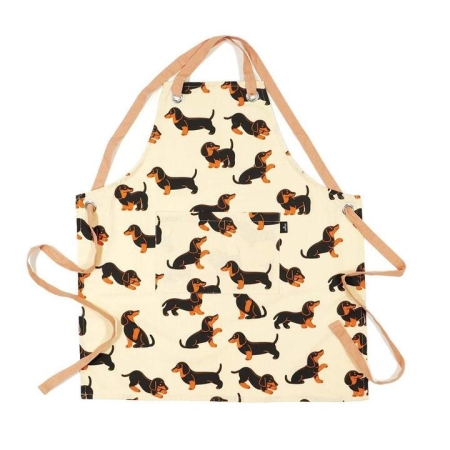 Cotton Apron Dachshund Size 70x80cm 100% Cotton by Ambrosia