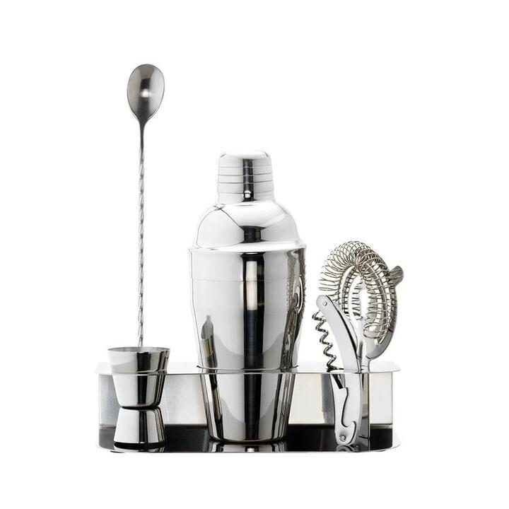 6 Piece Stainless Steel Bar Tool Set Size 9.5X14.5X1.9cm by Cellar