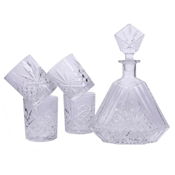 Premium Luxe 5 Piece Carafe & Tumbler Set by Cellar