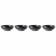 Share Stoneware Sauce Dish Set of 4 Size 8X2cm in Black by Alex Liddy-Black