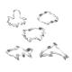 Professional Bake Cookie Cutter Set of 5 Dinosaur by Soffritto
