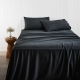 Adorn Living Bamboo Blend Sheet Set Black-Double