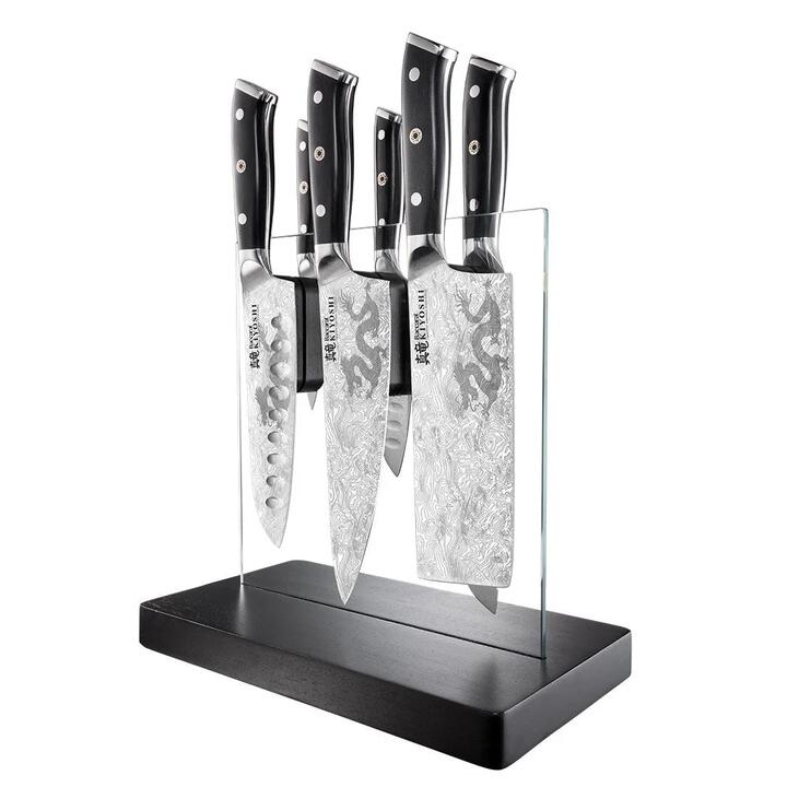 Kiyoshi Kiyo 7 Piece Knife Block by Baccarat