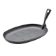 Cast Iron Sizzle Pan Size 28X18.5cm in Black by Grylt-Black